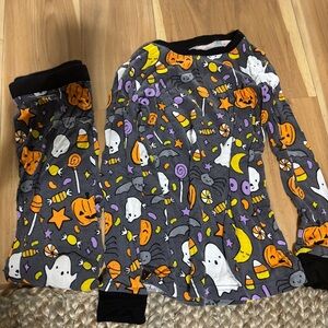 Little Sleepies Bamboo Halloween Ghost and Pumpkin Kids Pajama Set